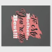 Für meine Mutter bist du die Beste | Geschenke für Geschenkpapier (Flach)