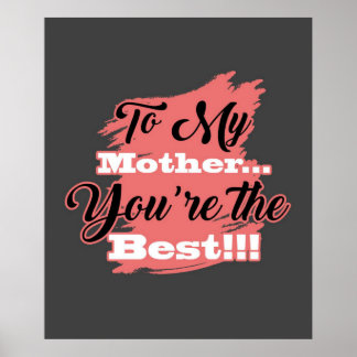 Für meine Mutter bist du die Beste | Geschenke für Poster