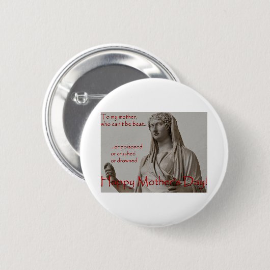 Für meine Mutter, die nicht geschlagen werden kann Button (Vorne & Hinten)