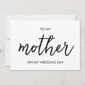 Für meine Mutter einfache moderne minimale Hochzei Einladung (Vorderseite)