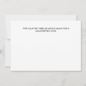 Für meine Mutter einfache moderne minimale Hochzei Einladung (Rückseite)