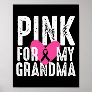Für meine Oma Brustkrebs Awareness Family Poster