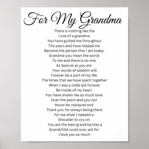 Für meine Oma Poster