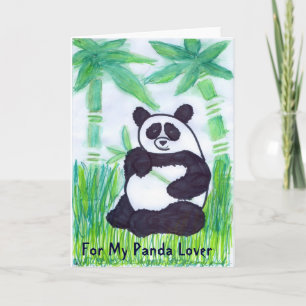 Für meine Panda Lover-Grußkarte Karte