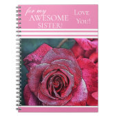 Für meine Phantastische Schwester Liebe You!-Pink Notizblock (Vorderseite)