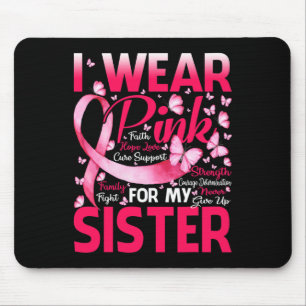 Für meine Schwester Brustkrebs Bewusstsein Butterf Mousepad