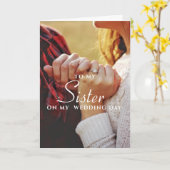 Für meine Schwester, einfache Minimalistische Hoch Karte (Gelbe Blume)