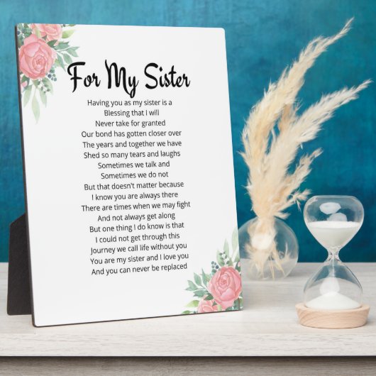 Für meine Schwester Fotoplatte (Seite)