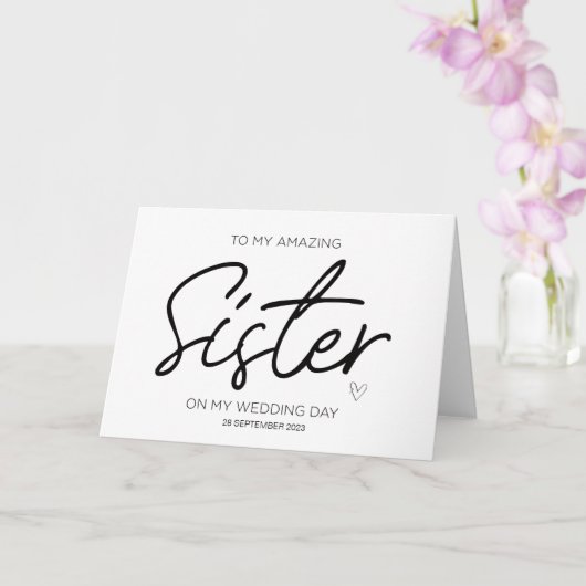 Für meine Schwester Hochzeit danke von Brautgarten Karte (Orchidee)