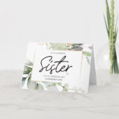 Für meine Schwester Hochzeit danke von Brautgarten Karte (Vorderseite)