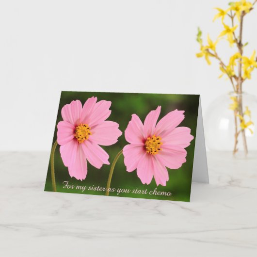 Für meine Schwester Krebs Chemo Karte (Gelbe Blume)
