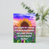 Für meine Schwester, mein Freund | Stärke und Mut Postkarte (Stehend Vorderseite)