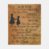 Für meine Schwester persönlich Fleecedecke (Vorderseite)