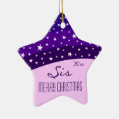 Für meine Schwester Whimsical Plum Sky Star Weihna Keramikornament (Rechts)