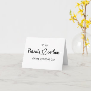 Für meine Schwiegereltern am Hochzeitstag gefaltet Karte