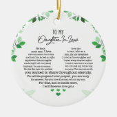 Für meine Schwiegertochter Keramik Ornament (Vorne)