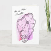 Für meine süße Tochter, eine Valentin Karte (Vorderseite)