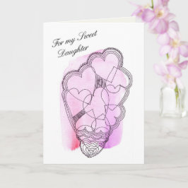 Für meine süße Tochter, eine Valentin Karte