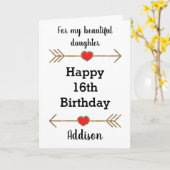 Für meine Tochter am 16. Geburtstag Karte (Gelbe Blume)