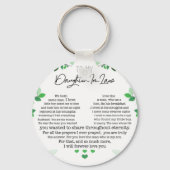 Für meine Tochter im Gesetz Schlüsselanhänger (Vorderseite)