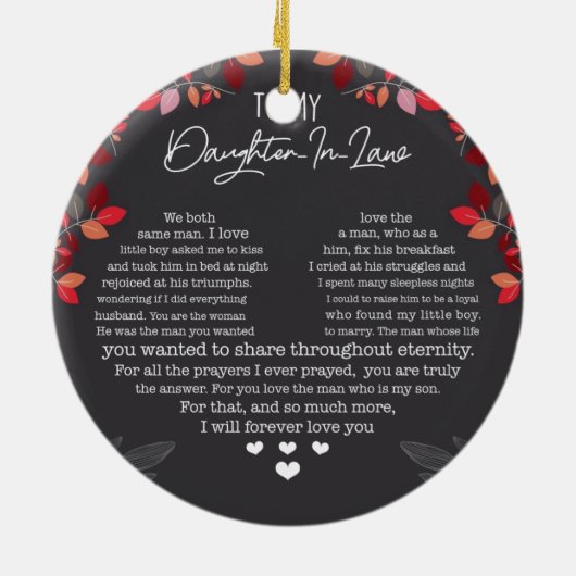 Für meine Tochter im Ornament (Hinten)