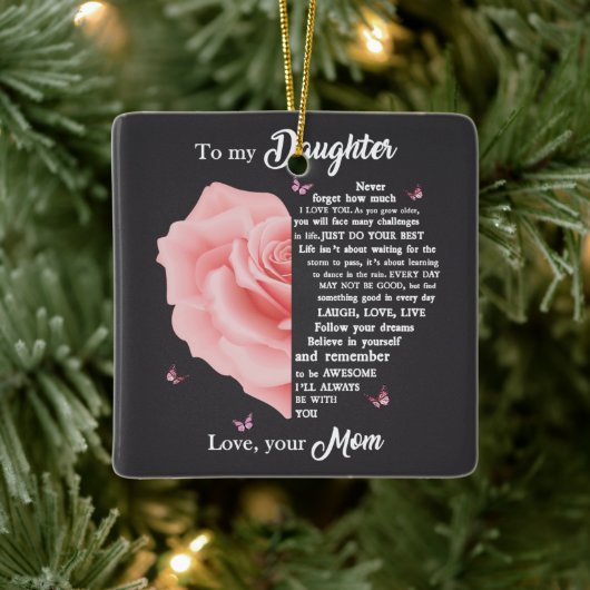 Für meine Tochter Keramik Ornament (Baum)