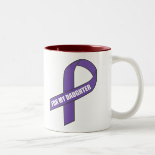 Für meine Tochter (lila Band) Zweifarbige Tasse