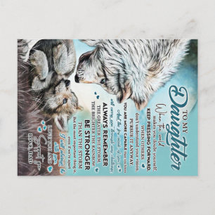 Für meine Tochter Löwenfamilie-Geschenk, Tochter G Postkarte