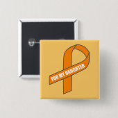 Für meine Tochter (orange Band) Button (Vorne & Hinten)