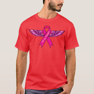 Für meine Tochter Pink Wing Coole Brustkrebserkran T-Shirt