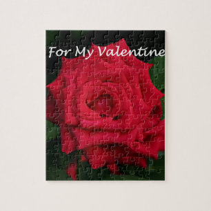 Für meine Valentine Romantische Rote Rose in Bloom Puzzle