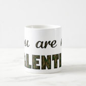 Für meine Valentine Woodland Camouflage Typografie Kaffeetasse (Mittel)