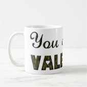 Für meine Valentine Woodland Camouflage Typografie Kaffeetasse (Links)