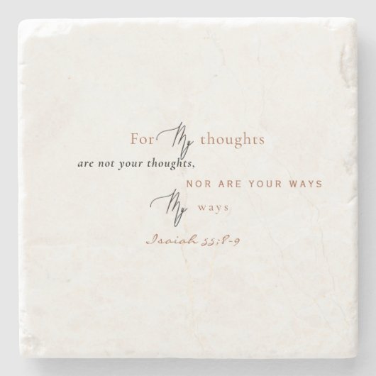 Für meine Wege sind nicht deine Art Schrift Steinuntersetzer (Vorderseite)