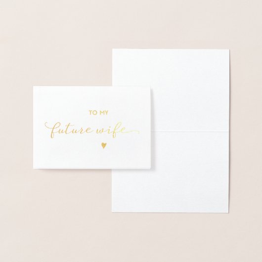 Für meine zukünftige Ehefrau Gold Wedding Day Card Folienkarte (Anzeige)