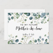 Für meine zukünftige Schwiegermutter-Grünpflanzen  Postkarte (Vorne/Hinten)