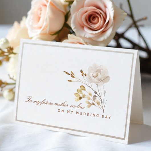 Für meine zukünftige Schwiegermutter Hochzeitstags Dankeskarte
