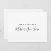 Für meine zukünftige Schwiegermutter Postkarte (Vorne/Hinten)