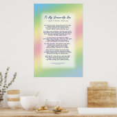 Für meinen aufgewachsenen Sohn Poster (Küche)