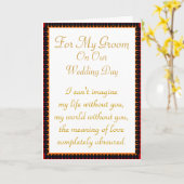 Für meinen Bräutigam: Welt, bevor Sie kardieren Karte (Gelbe Blume)