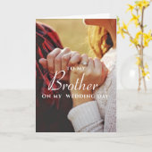 Für meinen Bruder, einfache Minimalistische Hochze Karte (Gelbe Blume)