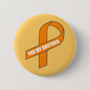 Für meinen Bruder (orange Band) Button