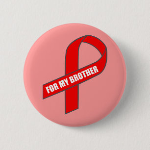 Für meinen Bruder (rotes Band) Button