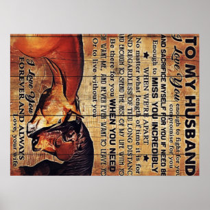 Für meinen Ehemann Dekor, Liebeszitate Brief Poster