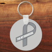 Für meinen Enkel (Grau / Silberne Bewusstsein) Schlüsselanhänger (Vorderseite)