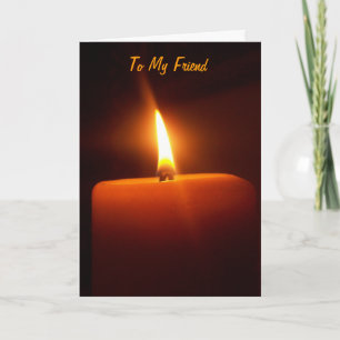Für meinen Freund - Pumpkin Colour Candle Single Karte