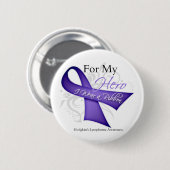 Für meinen Helden trage ich ein Ribbon-Hodgkin-Lym Button (Vorne & Hinten)