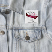 Für meinen Helden trage ich einen Ribbon Kopf Nack Button (Beispiel)