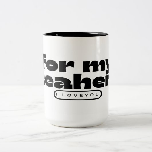 für meinen Lehrer I Liebe Cut Tasse Geschenk (Mittel)