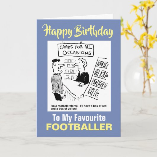Für meinen Lieblingsfußballer - Happy Birthday Karte (Gelbe Blume)